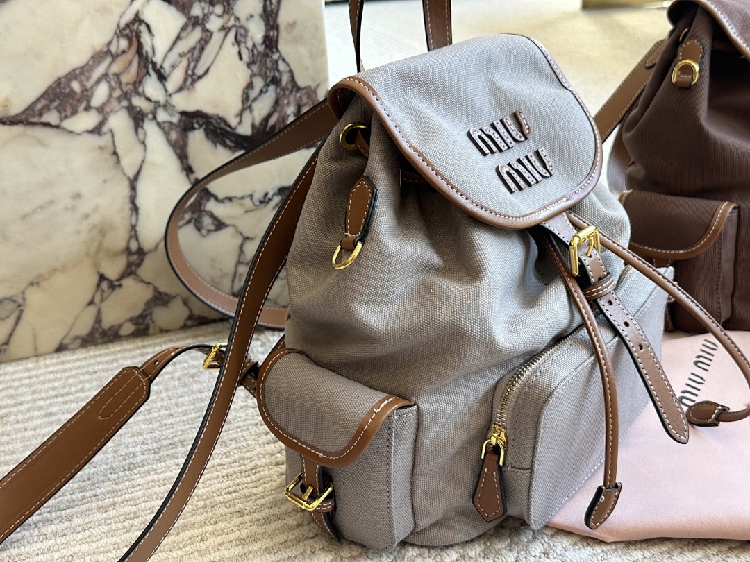 Miu Miu Logo Backpack view