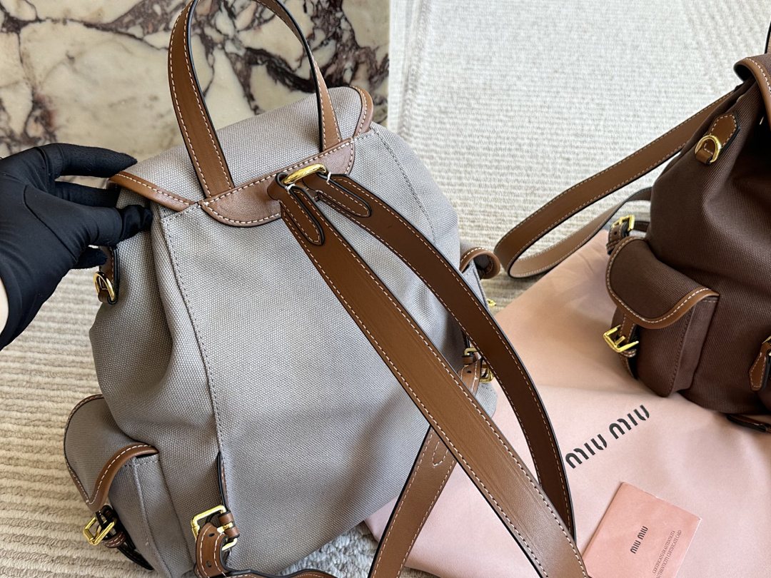 Miu Miu Logo Backpack view