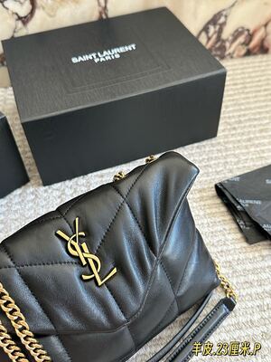 Saint Laurent Quilted Shoulder Bag view 6