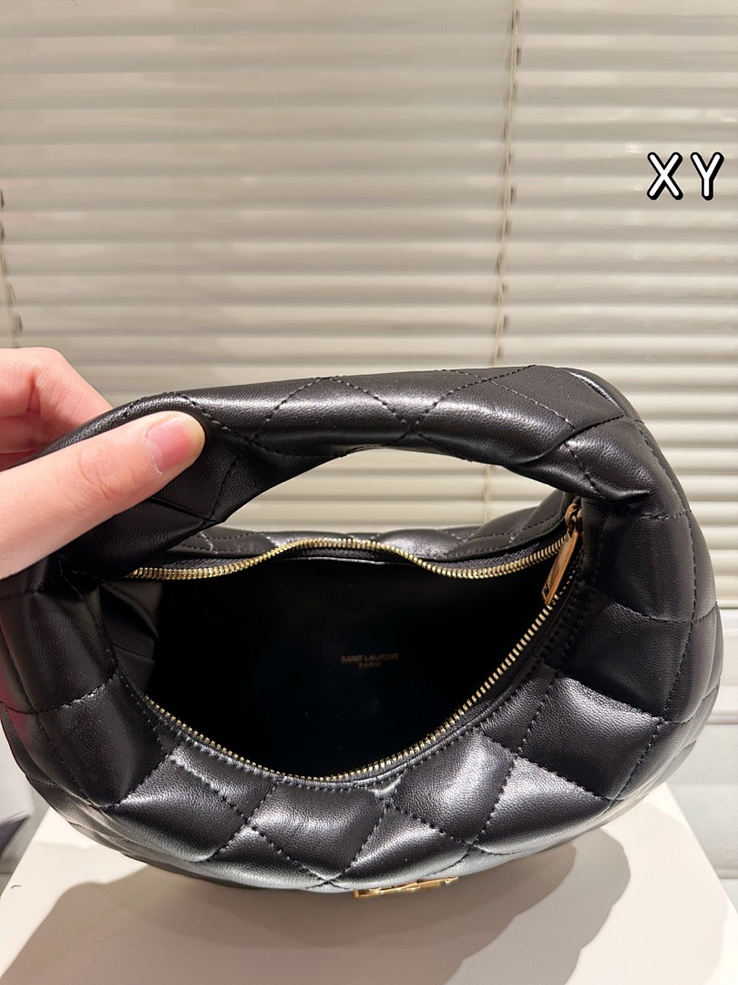 Saint Laurent Quilted Hobo Bag view
