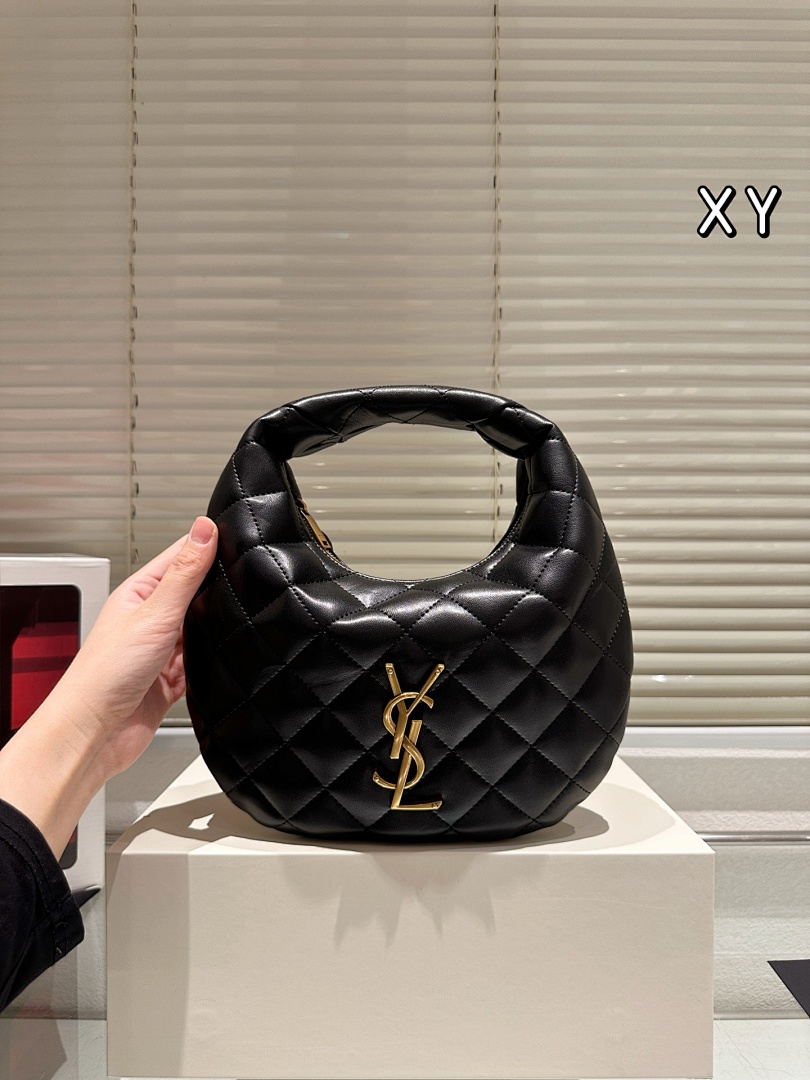 Saint Laurent Quilted Hobo Bag view