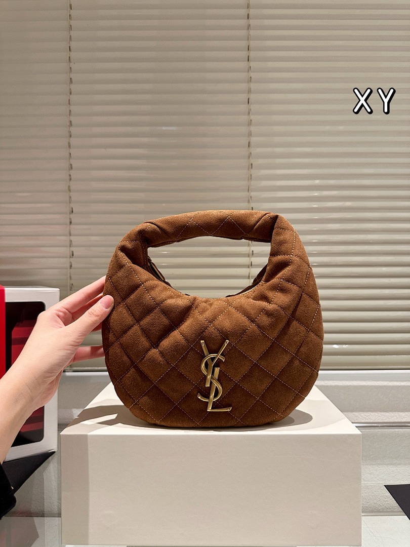 Saint Laurent Quilted Hobo Bag view