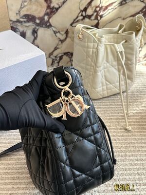 Dior Caro Quilted Shoulder Bag view 11