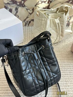 Dior Caro Quilted Shoulder Bag view 12