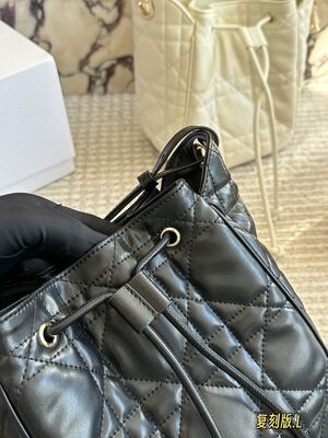 Dior Caro Quilted Shoulder Bag view 4
