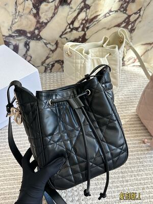 Dior Caro Quilted Shoulder Bag view 5