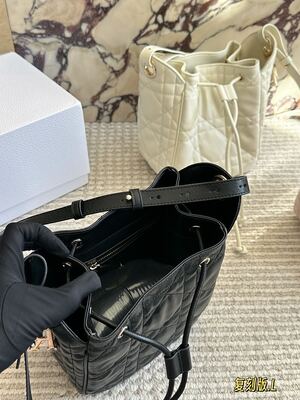 Dior Caro Quilted Shoulder Bag view 8