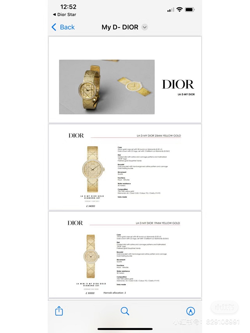 Dior La D de Dior Watch view
