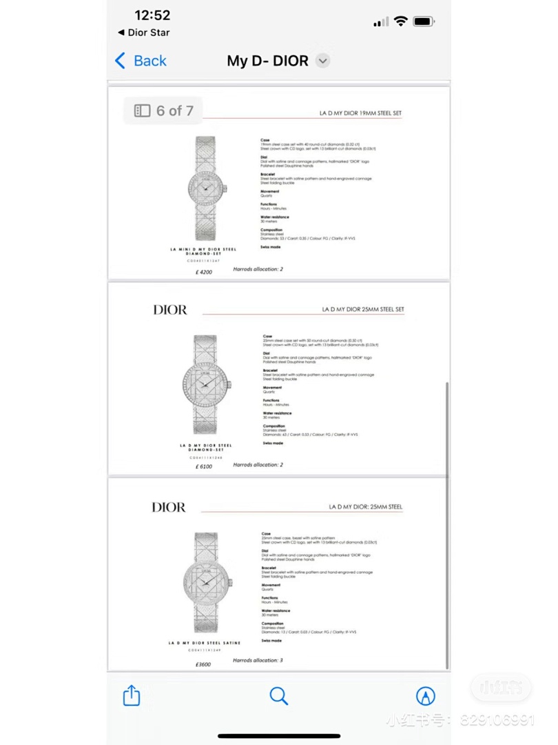 Dior La D de Dior Watch view