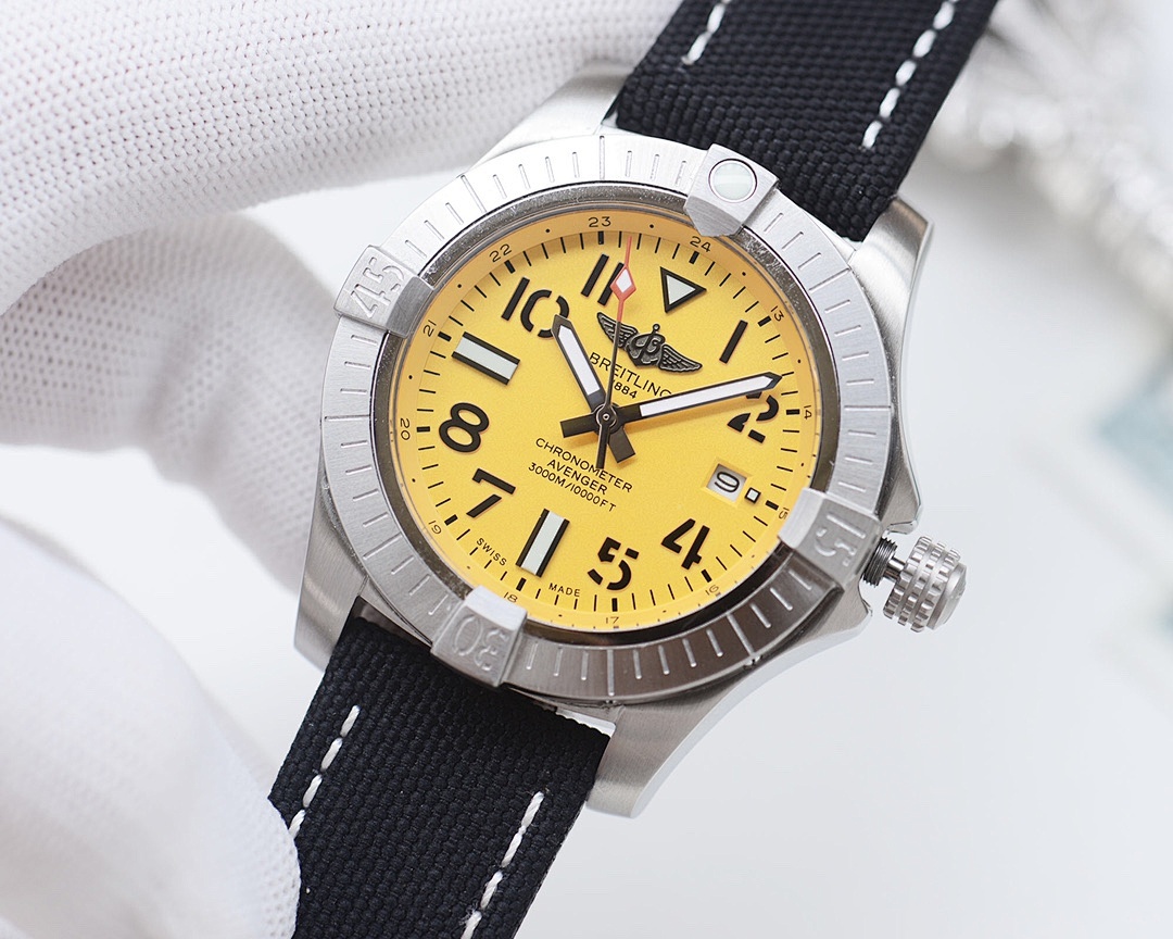 Breitling Avenger Yellow Dial Watch