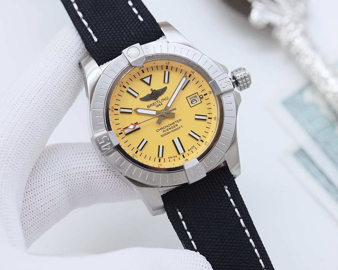 Breitling Avenger Yellow Dial Watch