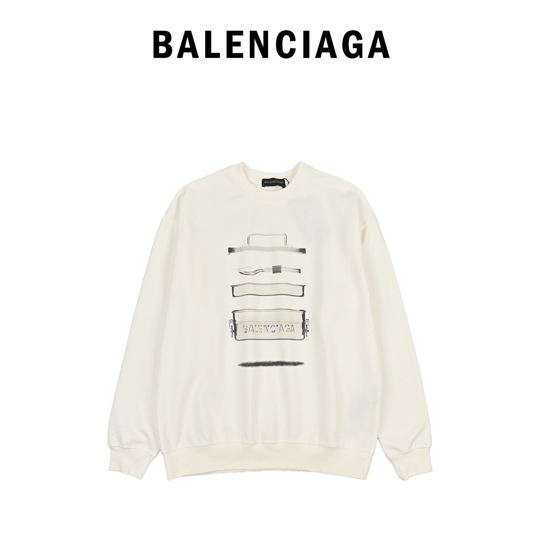 Balenciaga Cola Lettering Emblem Print Crewneck Sweatshirt