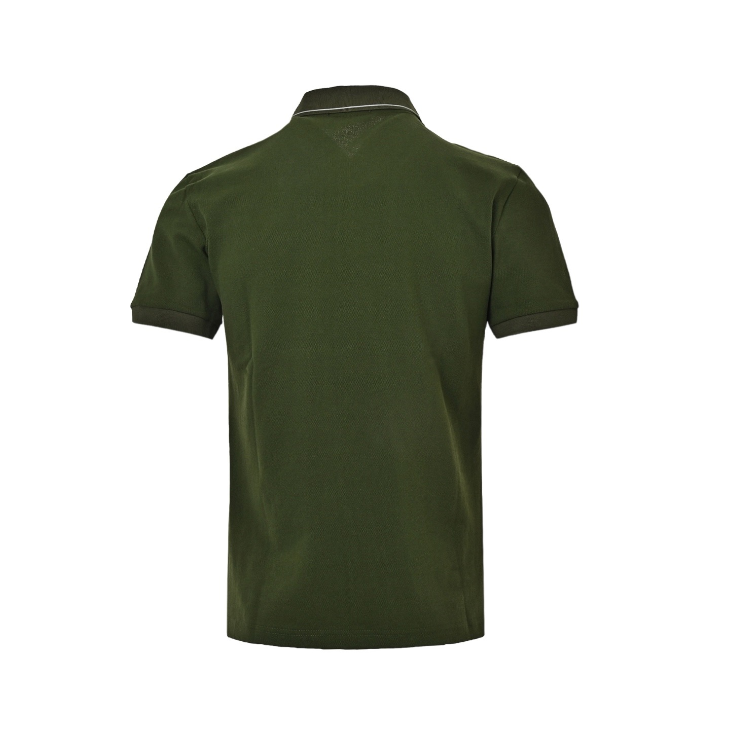 Prada Triangle Logo Embroidered Pique Polo Shirt view 3