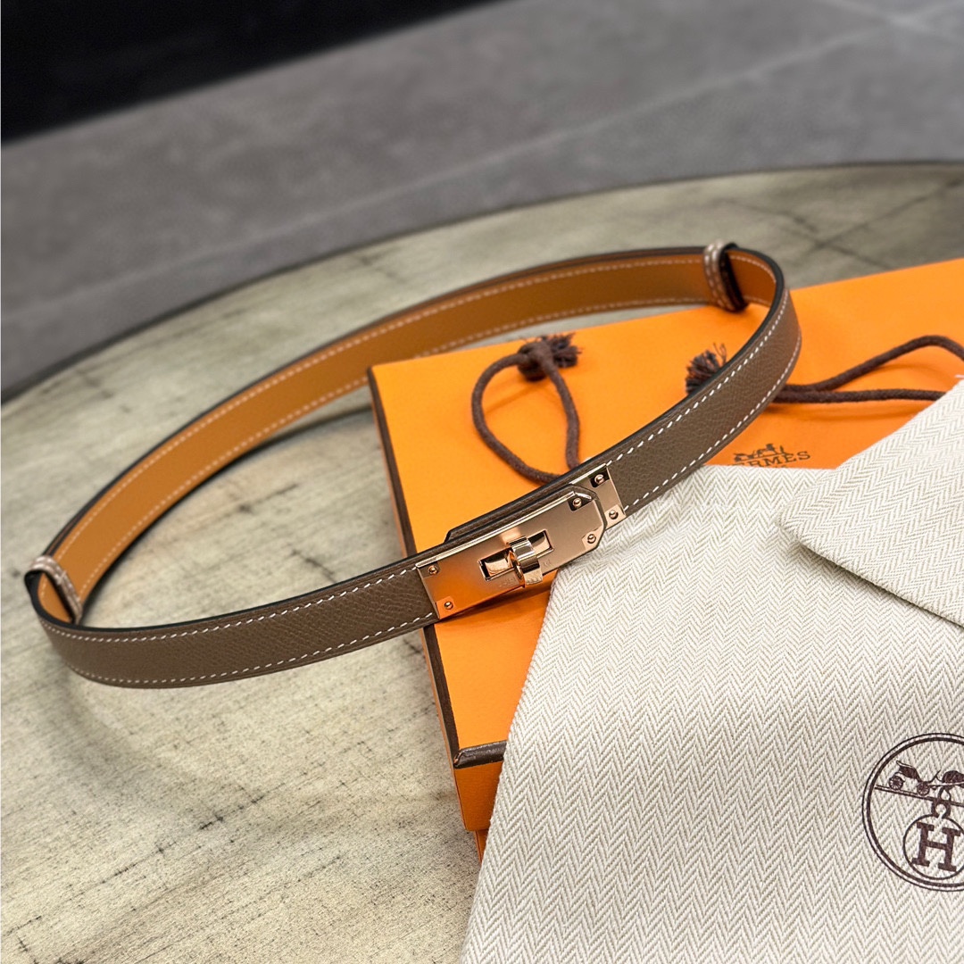 Hermes Kelly 1.8cm Epsom Calfskin Women's Belt - Alternate Colourway