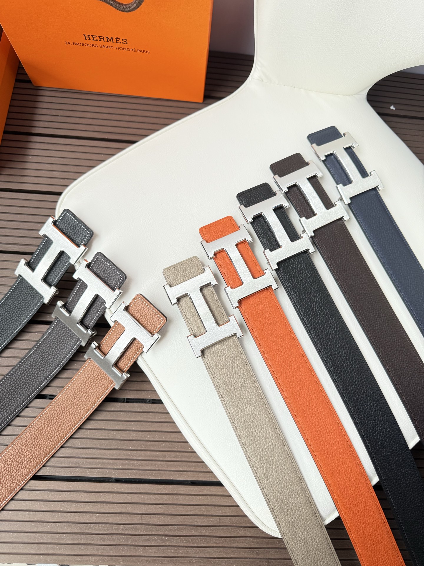 Hermes Classic Leather Belt 38mm with Full Packaging
