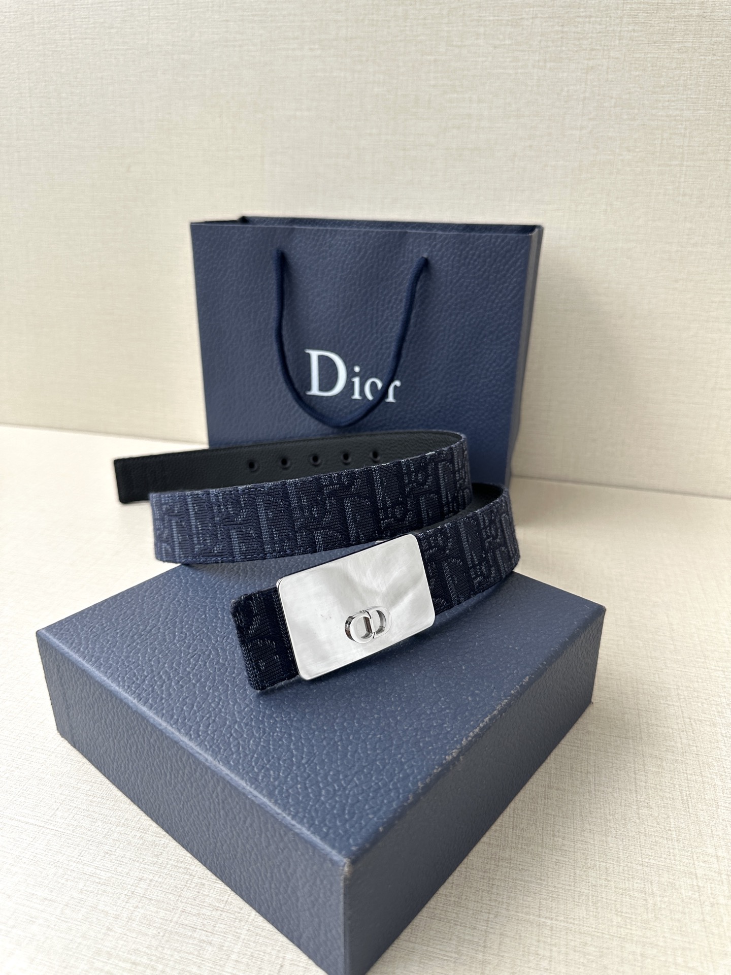 Dior Kumo Cannage 35mm Adjustable Belt in Full-Grain Cowhide view