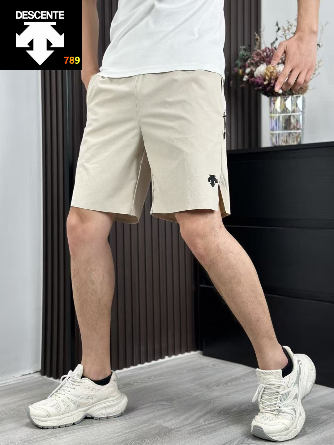 Descente Laser-Perforated Woven Athletic Shorts view 2