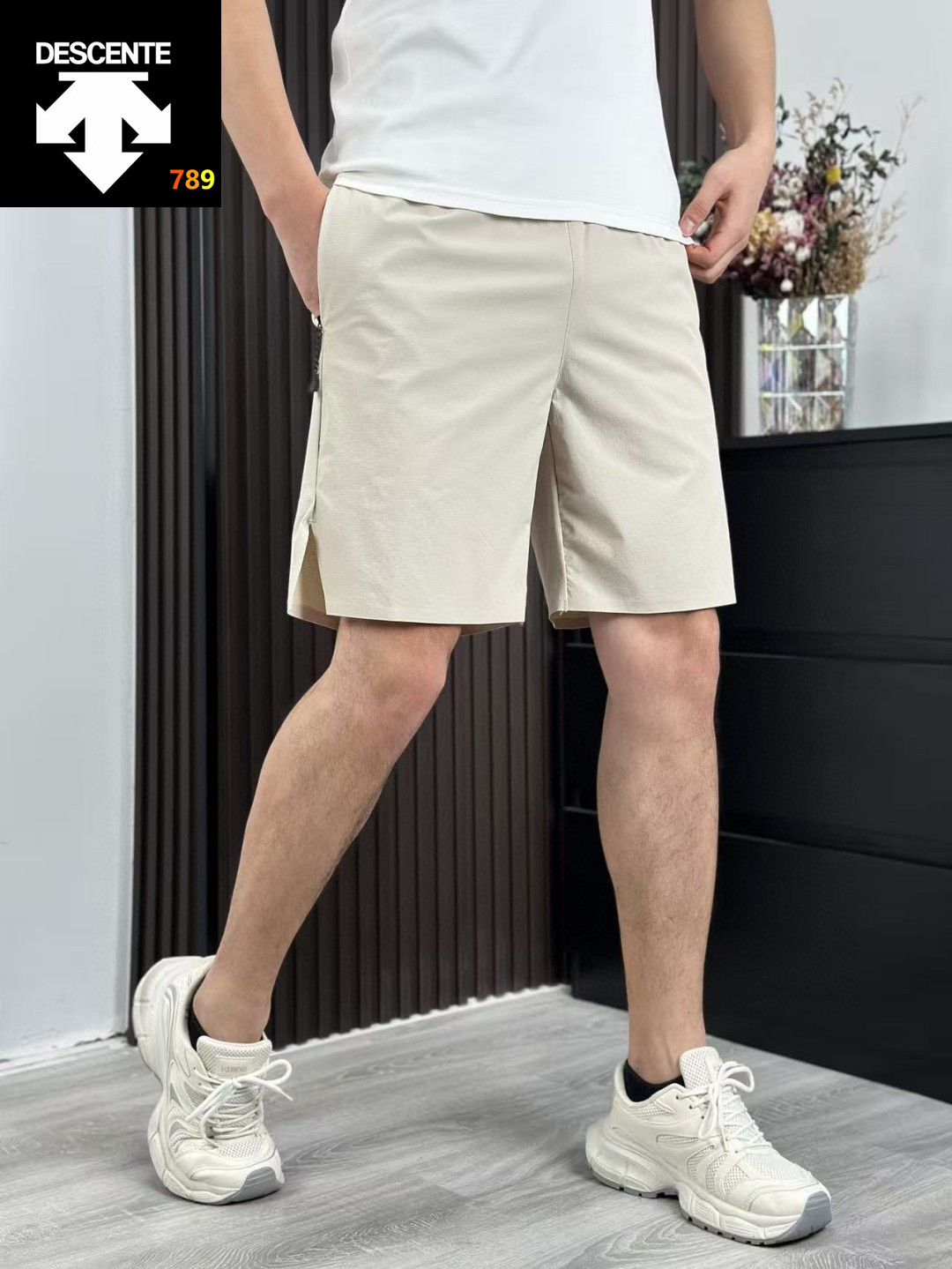 Descente Laser-Perforated Woven Athletic Shorts view 3