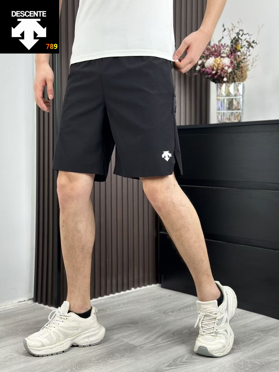 Descente Laser-Perforated Woven Athletic Shorts view 5