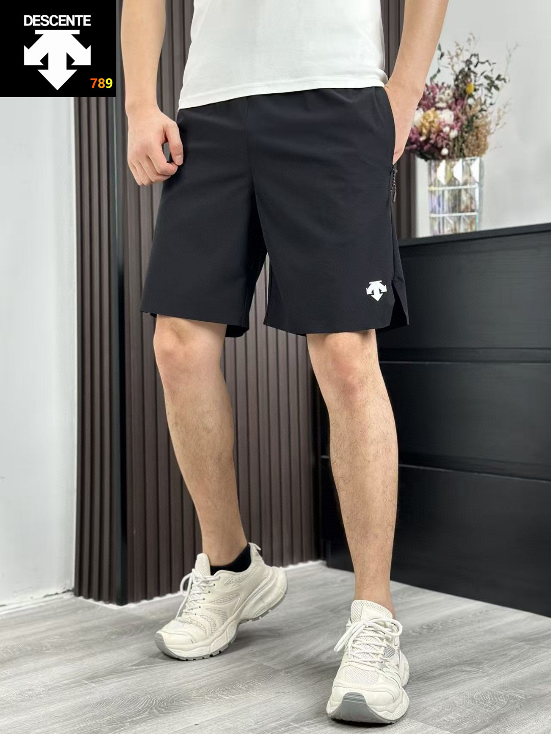 Descente Laser-Perforated Woven Athletic Shorts view 6