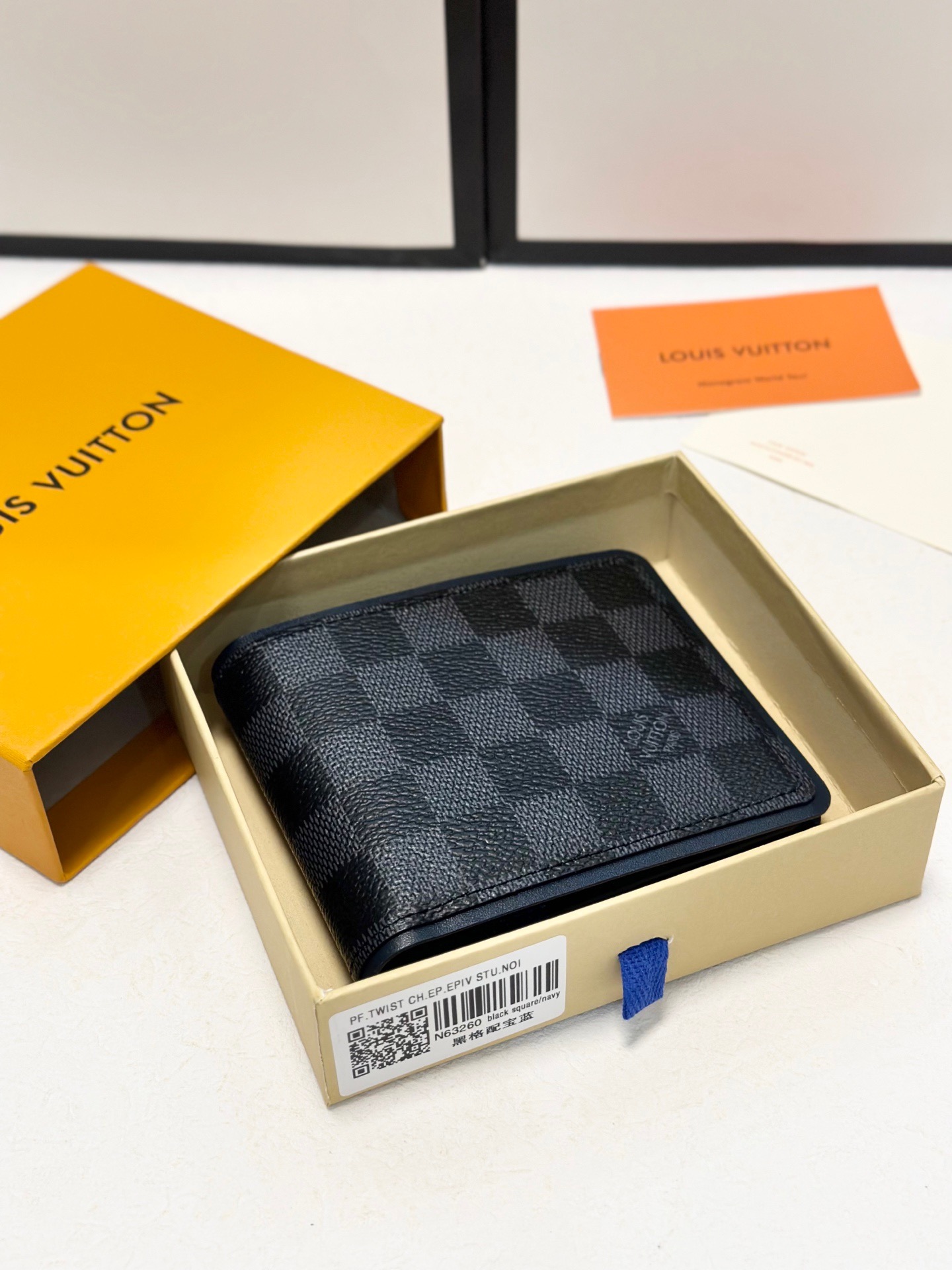 Louis Vuitton Classic Check Bifold Wallet -- Short and Long Versions