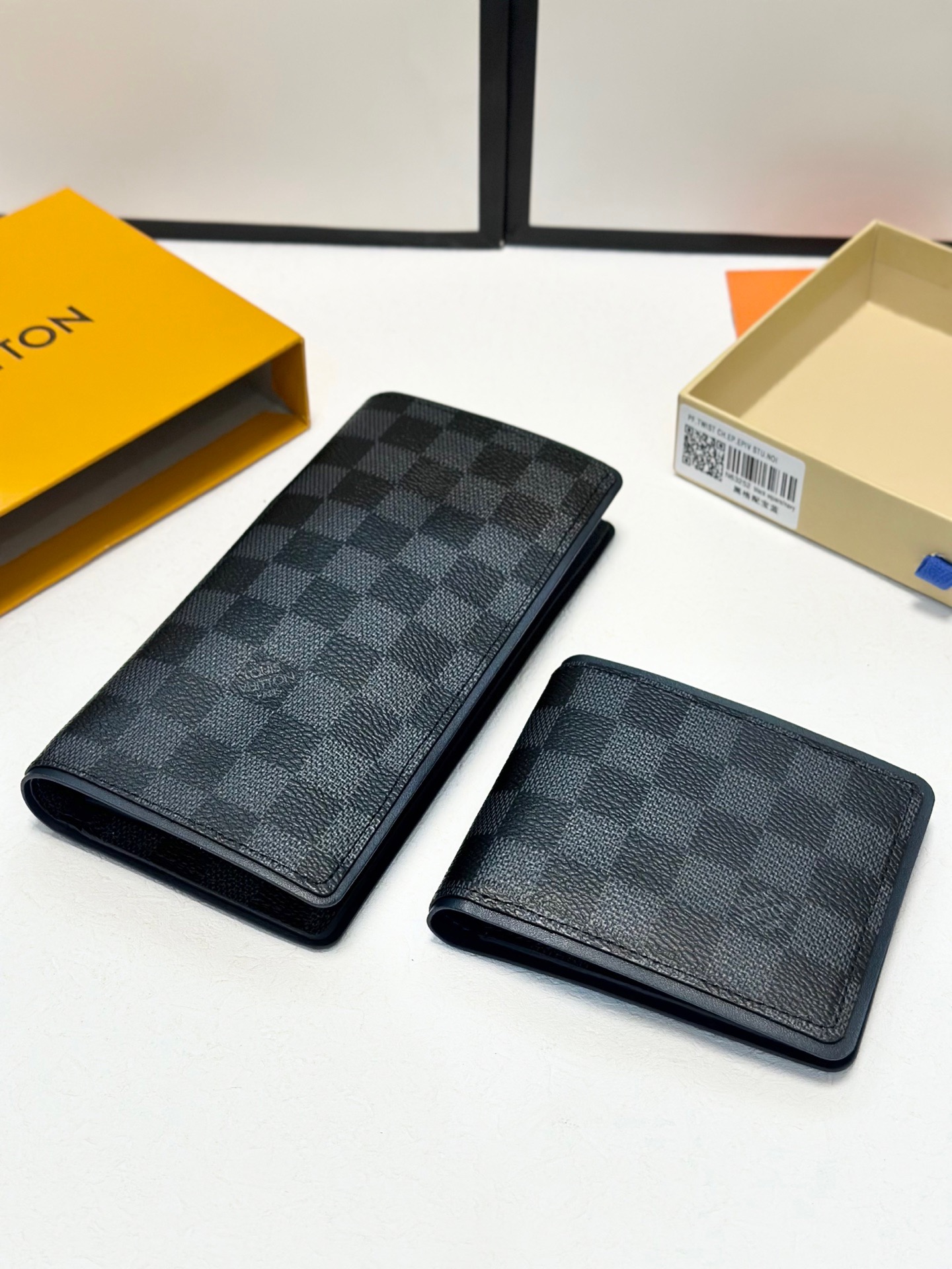 Louis Vuitton Classic Check Bifold Wallet -- Short and Long Versions (Alternate Listing)