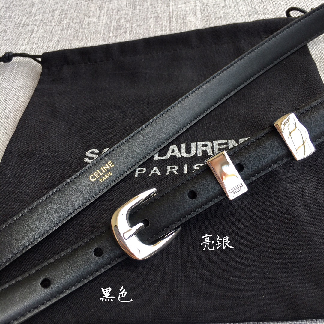 Celine Triomphe 1.8cm Leather Belt view