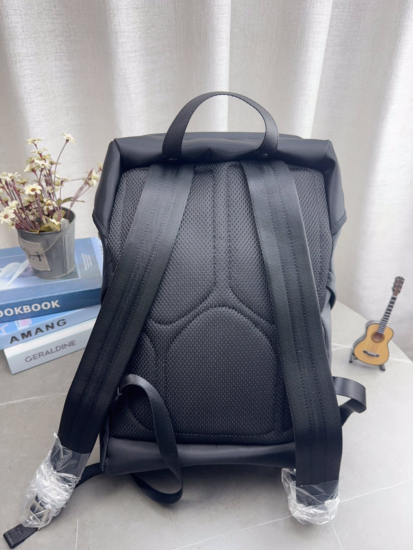 Prada Nylon and Leather Large Men's Backpack with Laptop Compartment view