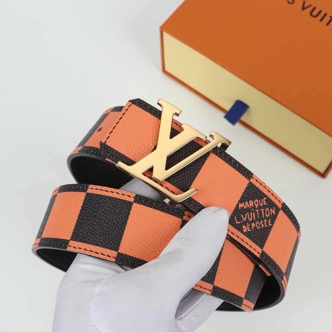 Louis Vuitton 40mm Monogram Canvas Reversible Belt with Original-Print Fabric view