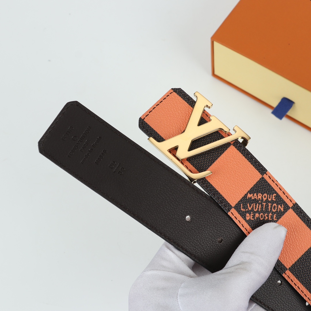 Louis Vuitton 40mm Monogram Canvas Reversible Belt with Original-Print Fabric view
