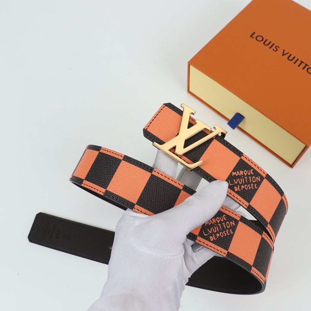 Louis Vuitton 40mm Monogram Canvas Reversible Belt with Original-Print Fabric view