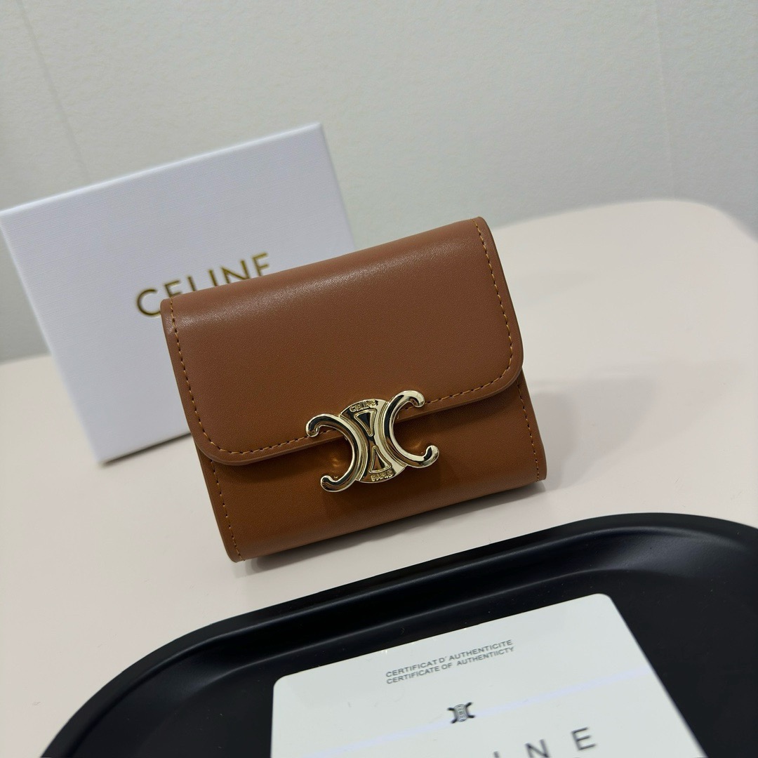 Celine Triomphe Arc de Triomphe Short Wallet 2-Piece Set