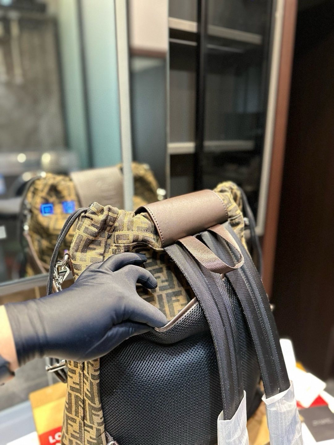 Fendi Drawstring Backpack Large Unisex view