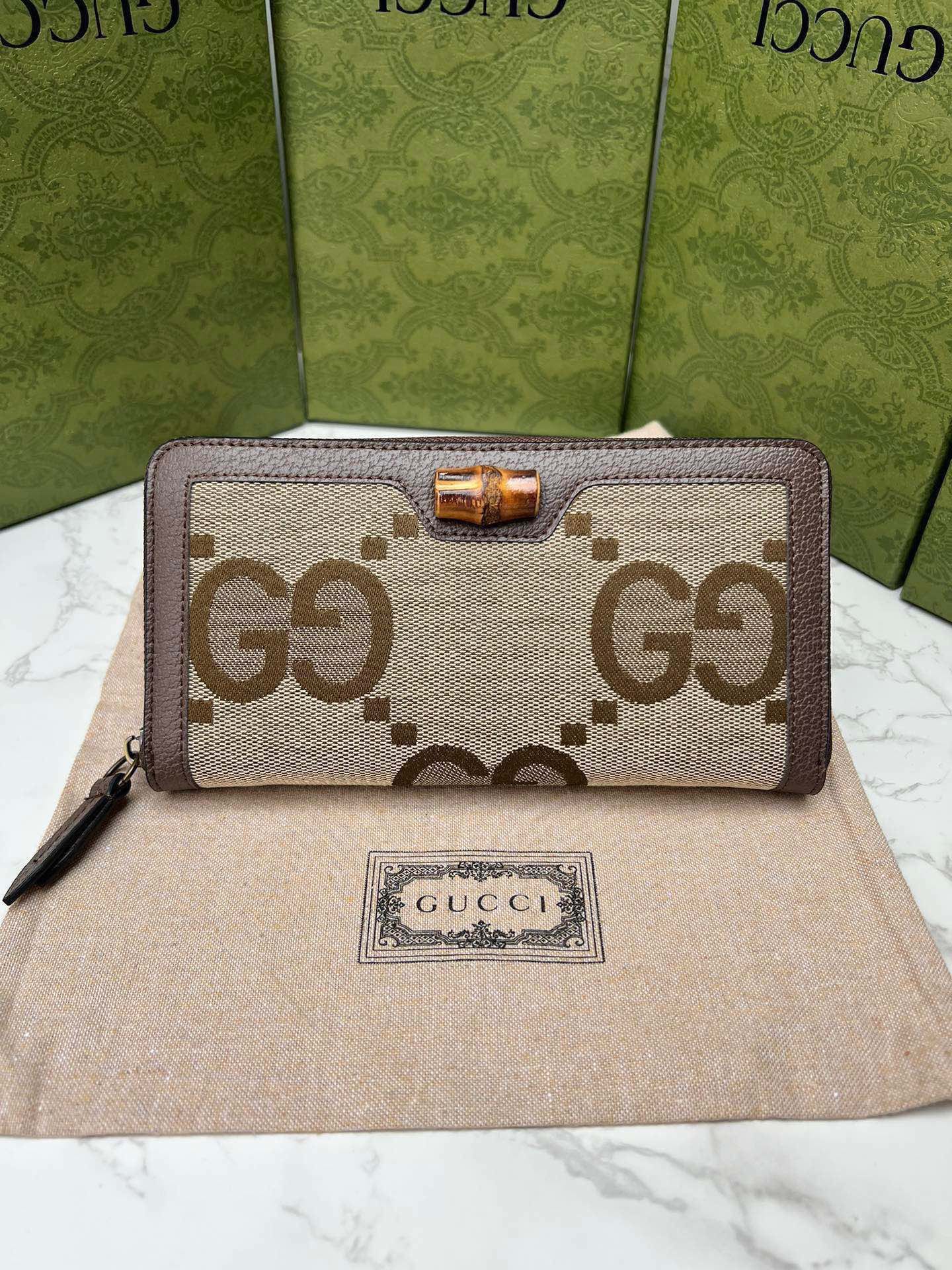 Gucci Ophidia GG Supreme Full-Zip Wallet