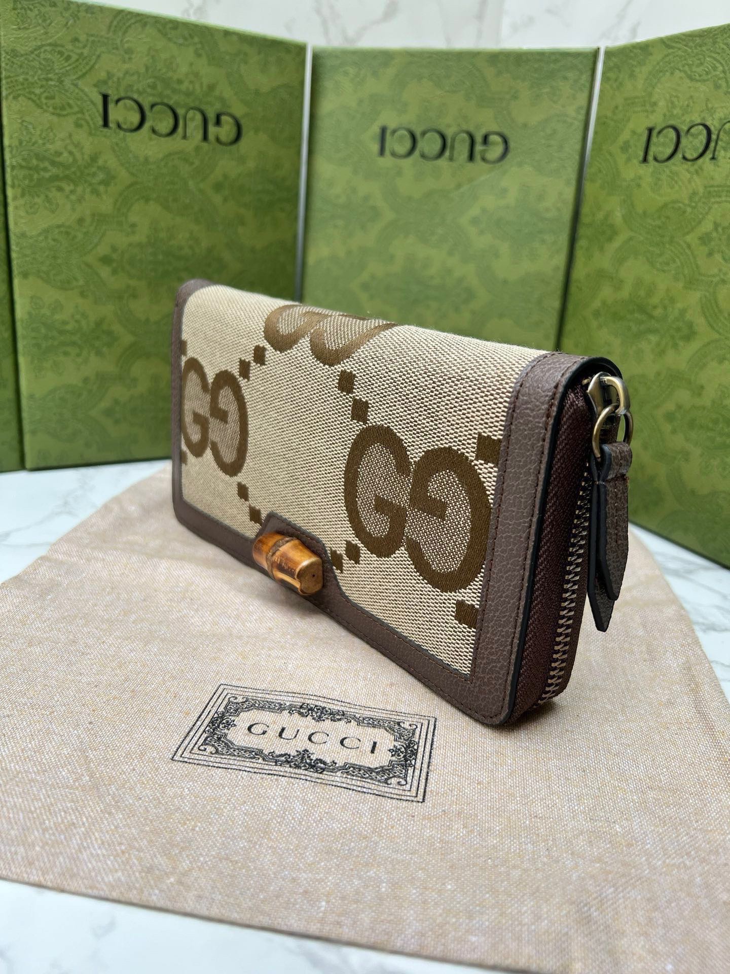 Gucci Ophidia GG Supreme Full-Zip Wallet view