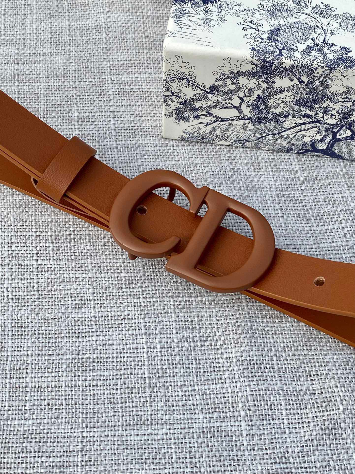 Dior Saddle 2.0 cm Slim Double-Sided Calfskin Belt (Variant) view