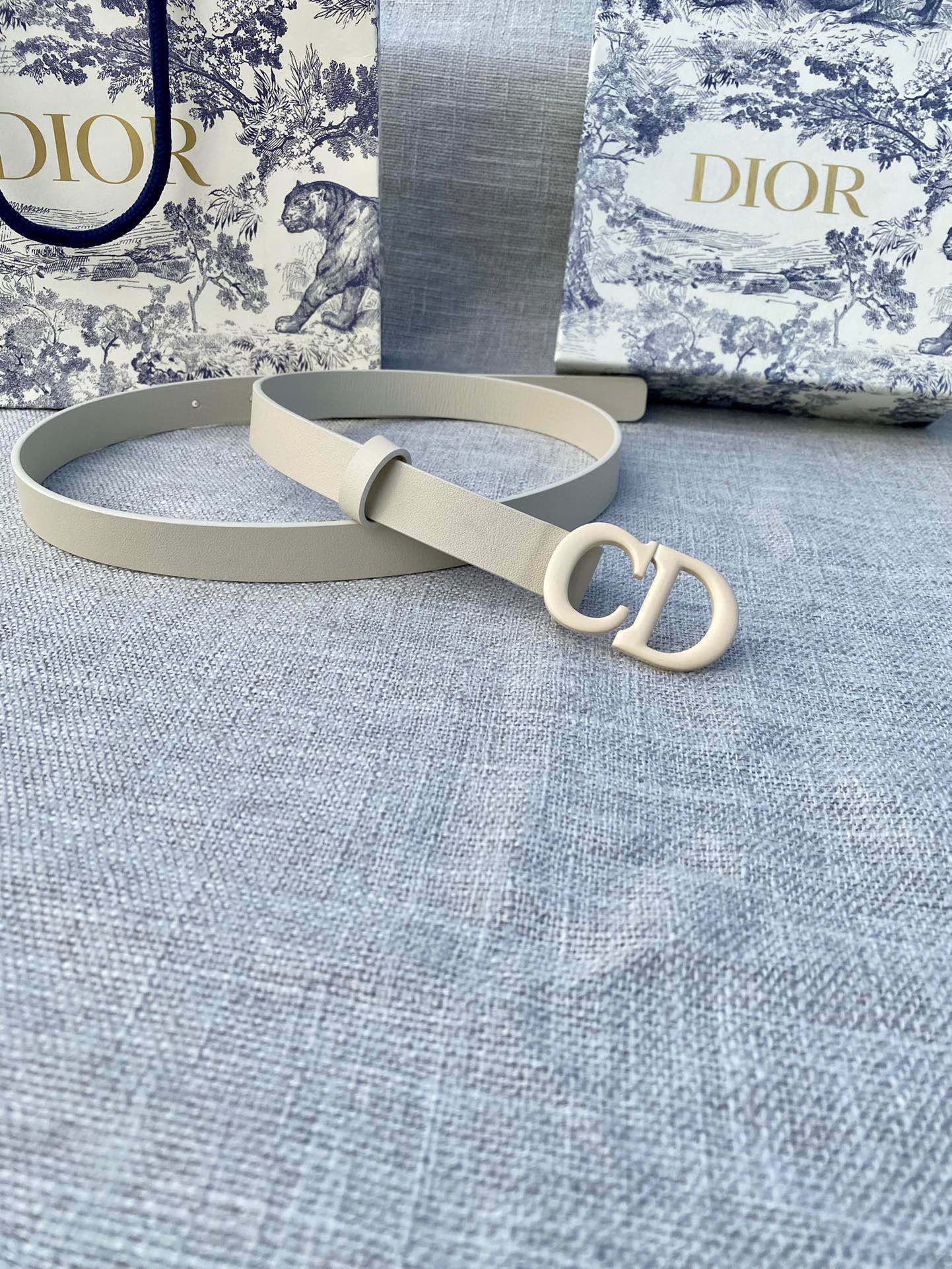 Dior Saddle 2.0 cm Slim Double-Sided Calfskin Belt (Second Variant) view