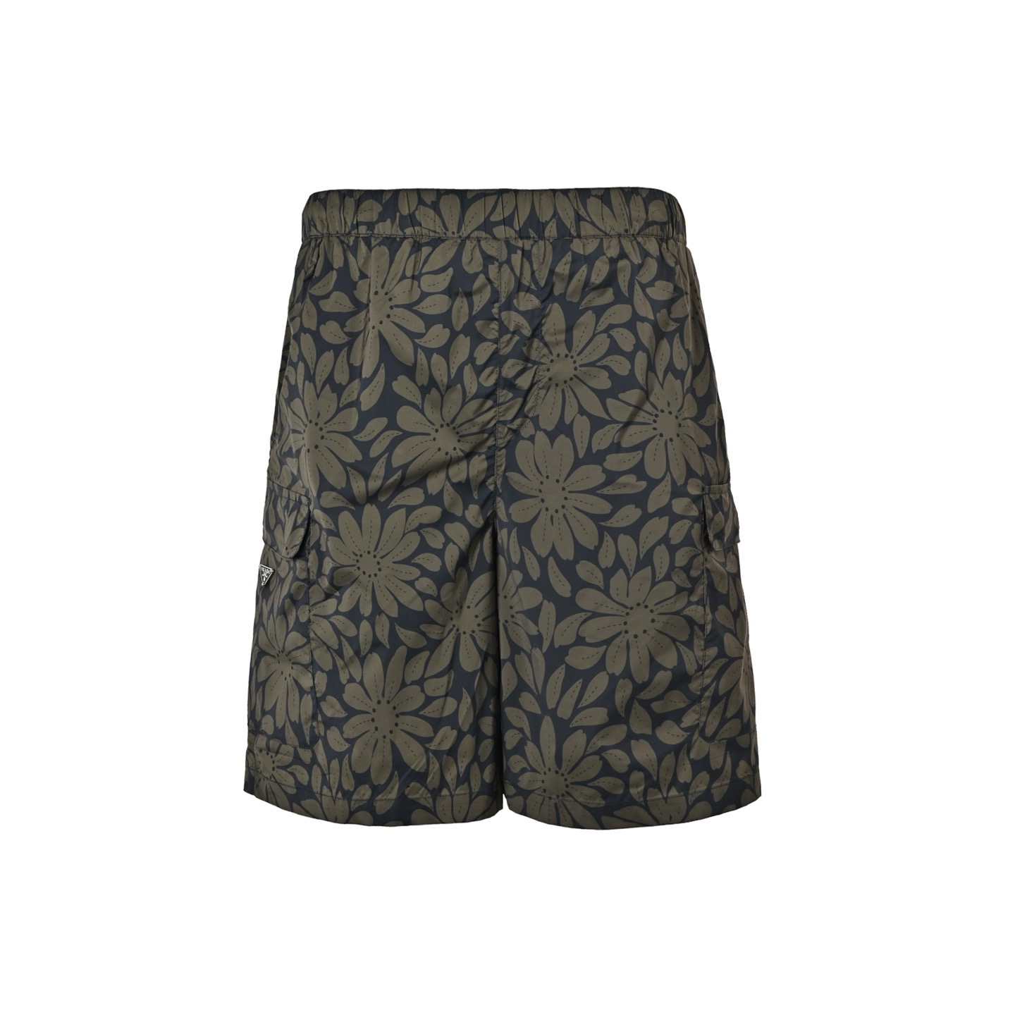 Prada Floral Digital-Print Nylon Shorts