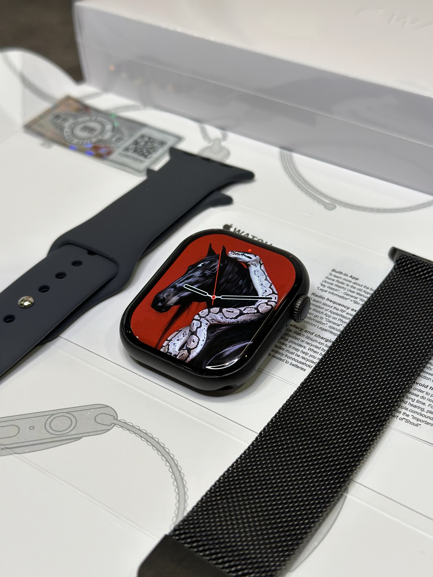 Apple Watch Series 10 Smartwatch 46mm Titanium Matte Black -- Year of the Snake Edition view