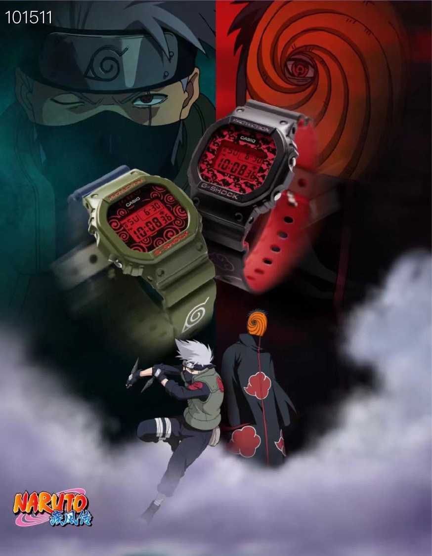 Casio G-Shock DW-5600 Naruto Shippuden Collaboration Square Watch