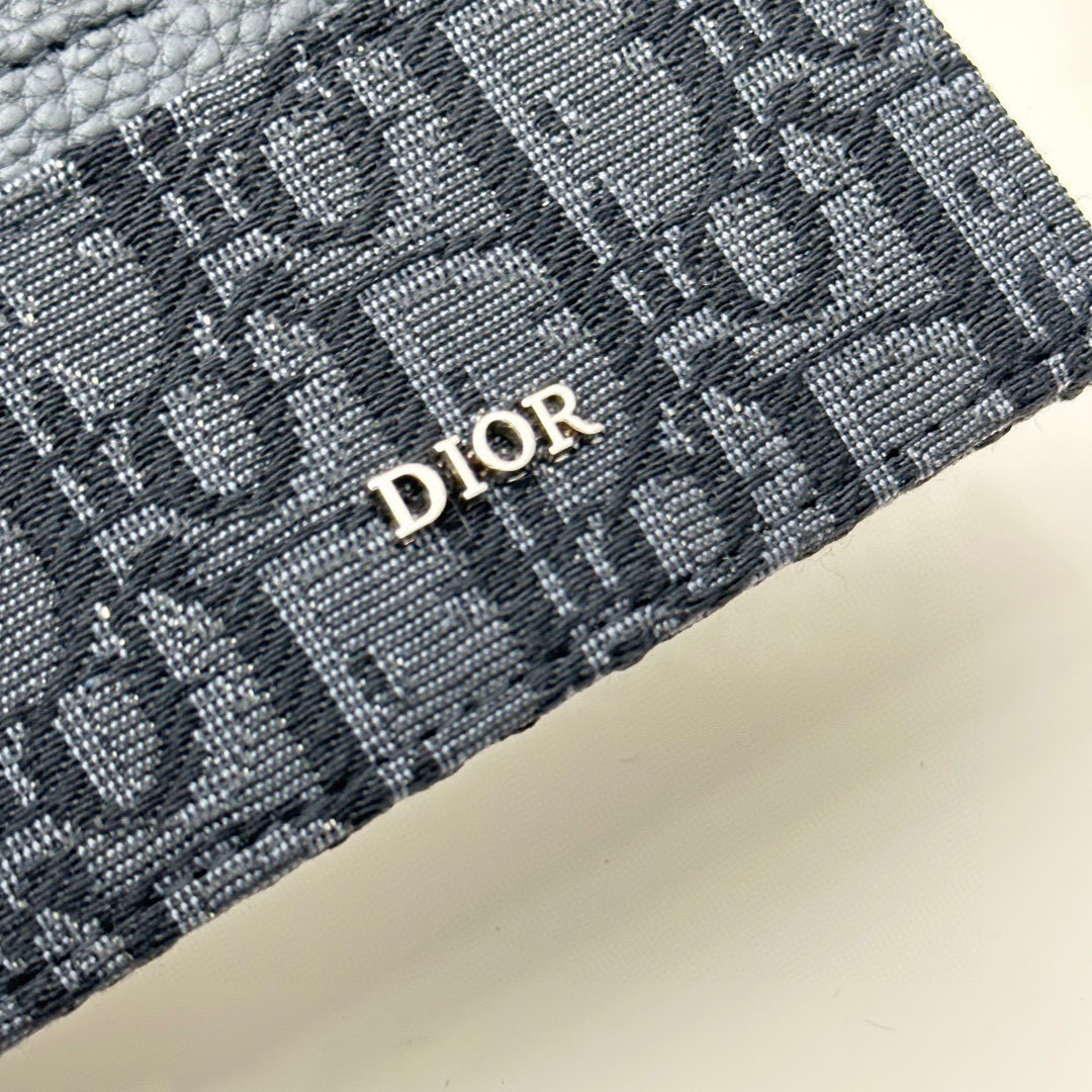Dior D45 Ultra-Slim Bi-Fold Card Wallet Black view