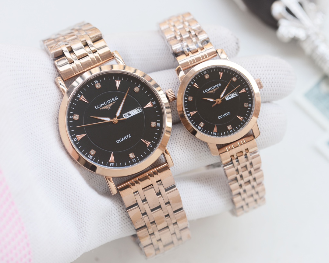 Longines Couple Quartz Watch Set — His 40 mm / Hers 30 mm view