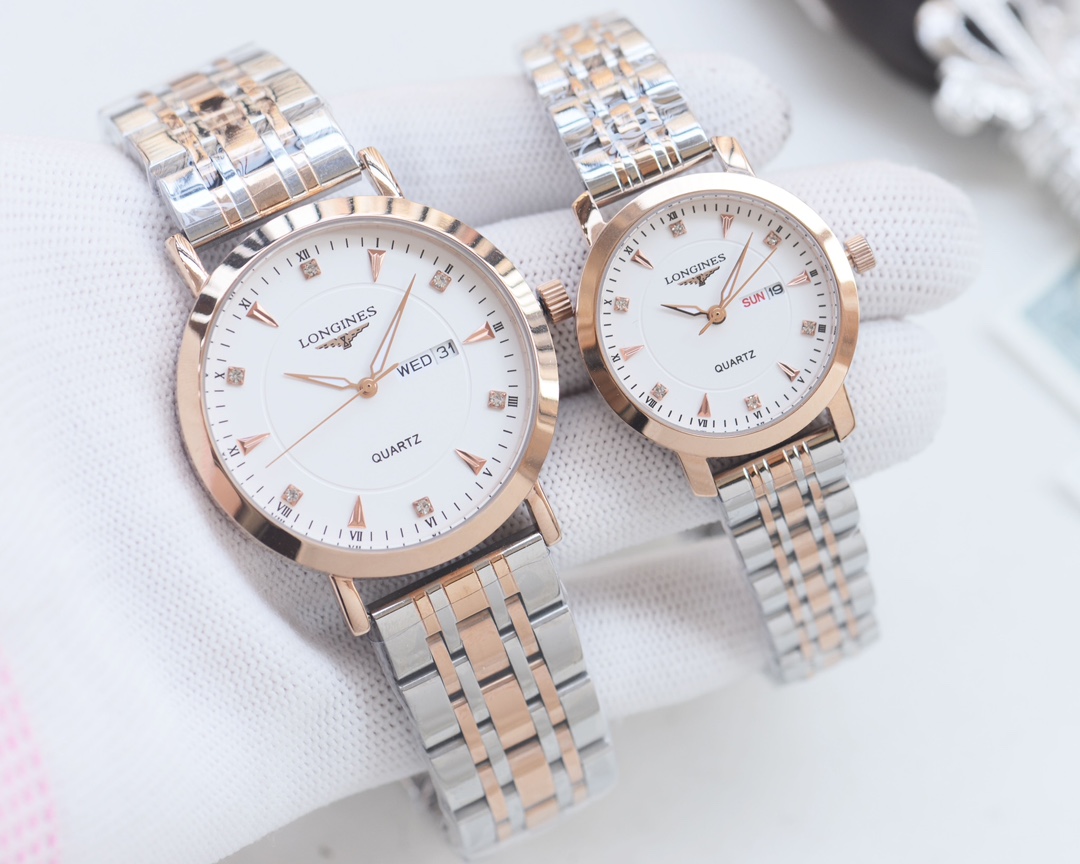 Longines Couple Quartz Watch Set — His 40 mm / Hers 30 mm view