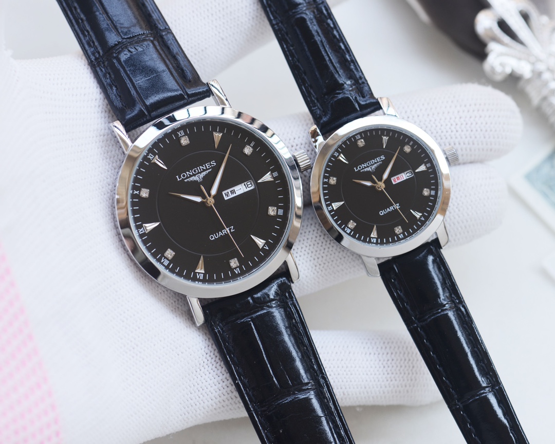 Longines Couple Quartz Watch Set — His 40 mm / Hers 30 mm view