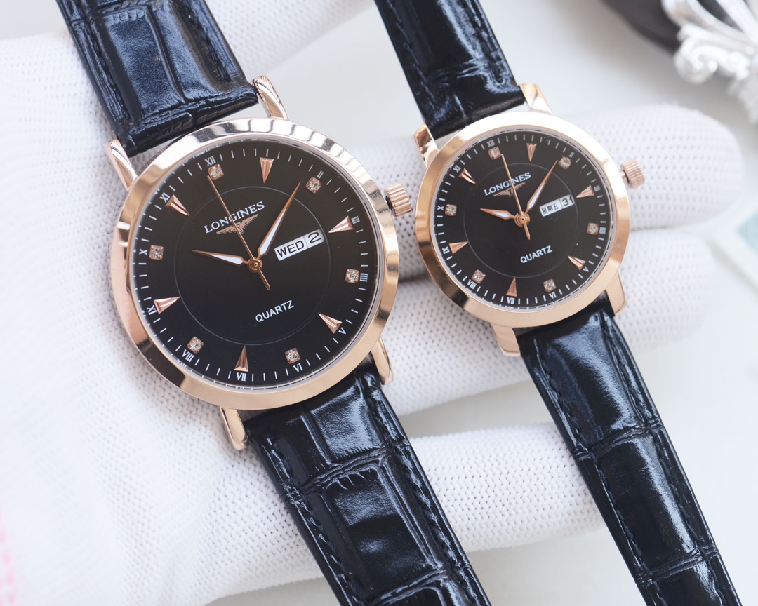 Longines Couple Quartz Watch Set — His 40 mm / Hers 30 mm view