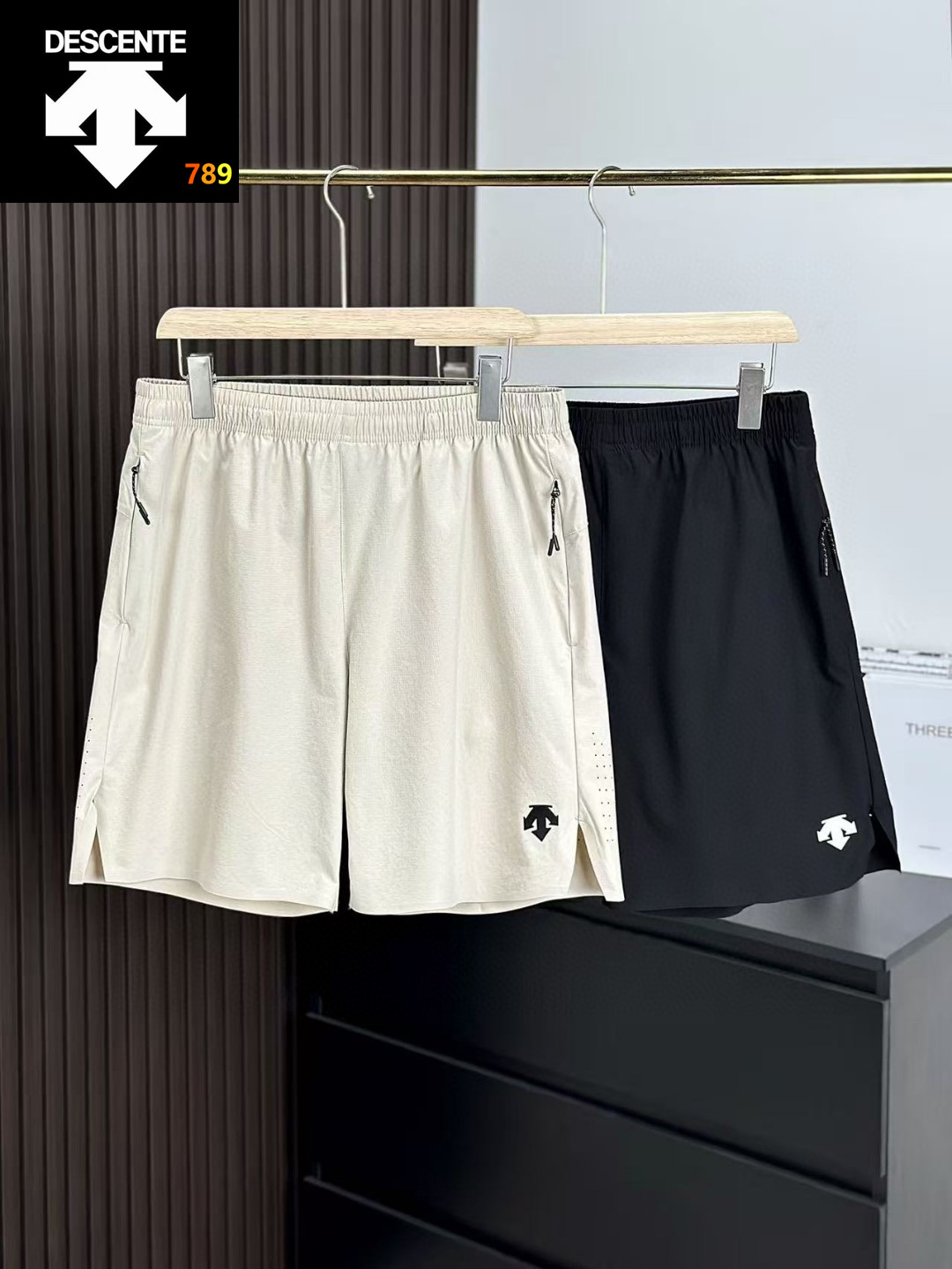 Descente Laser-Perforated Woven Athletic Shorts view 1