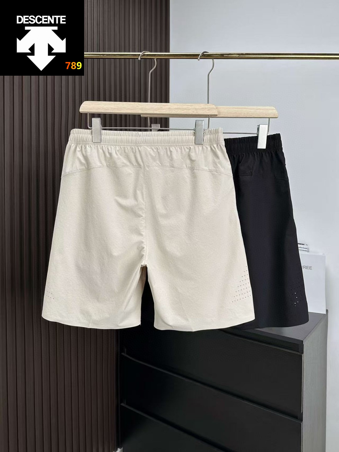 Descente Laser-Perforated Woven Athletic Shorts view 2