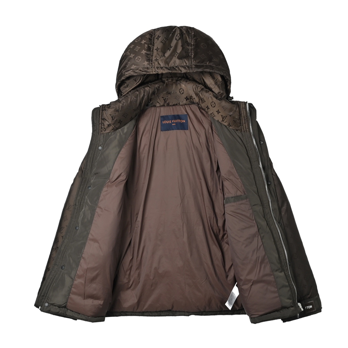 Louis Vuitton Monogram Patchwork Hooded Down Jacket view 5