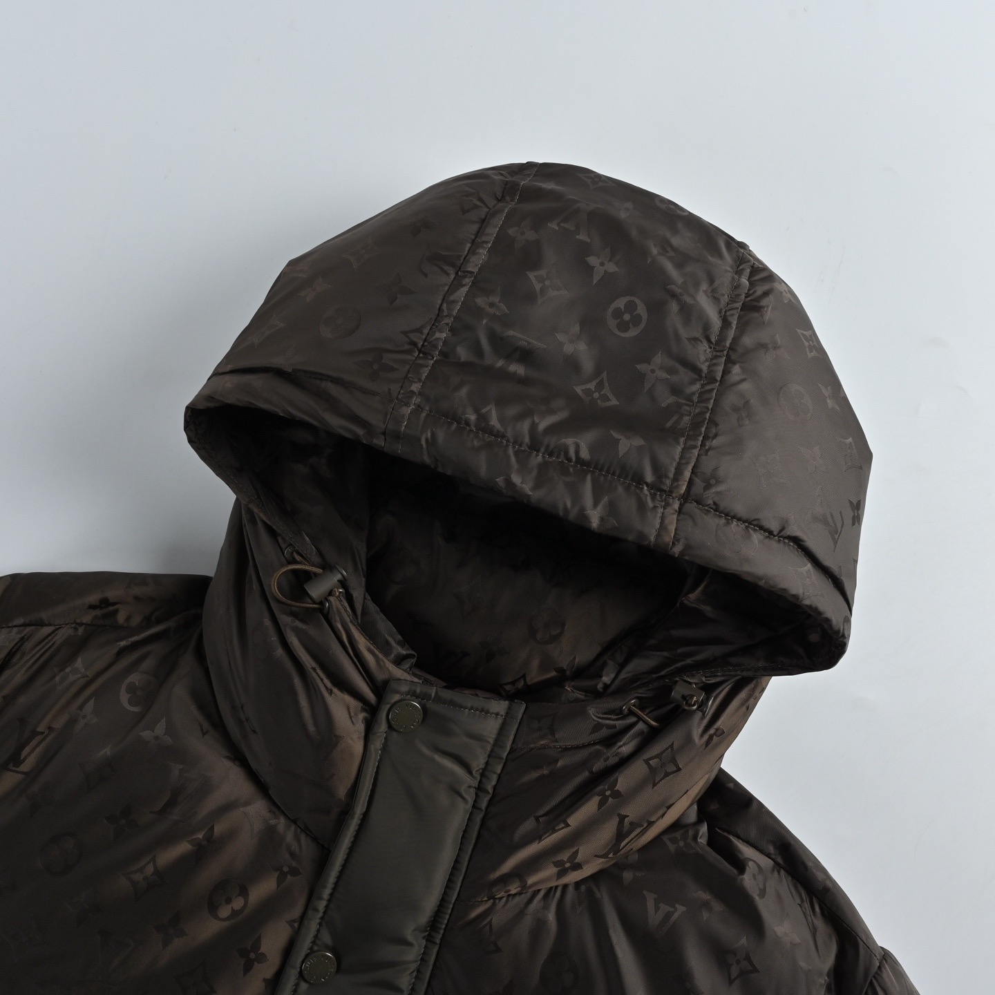 Louis Vuitton Monogram Patchwork Hooded Down Jacket view 6