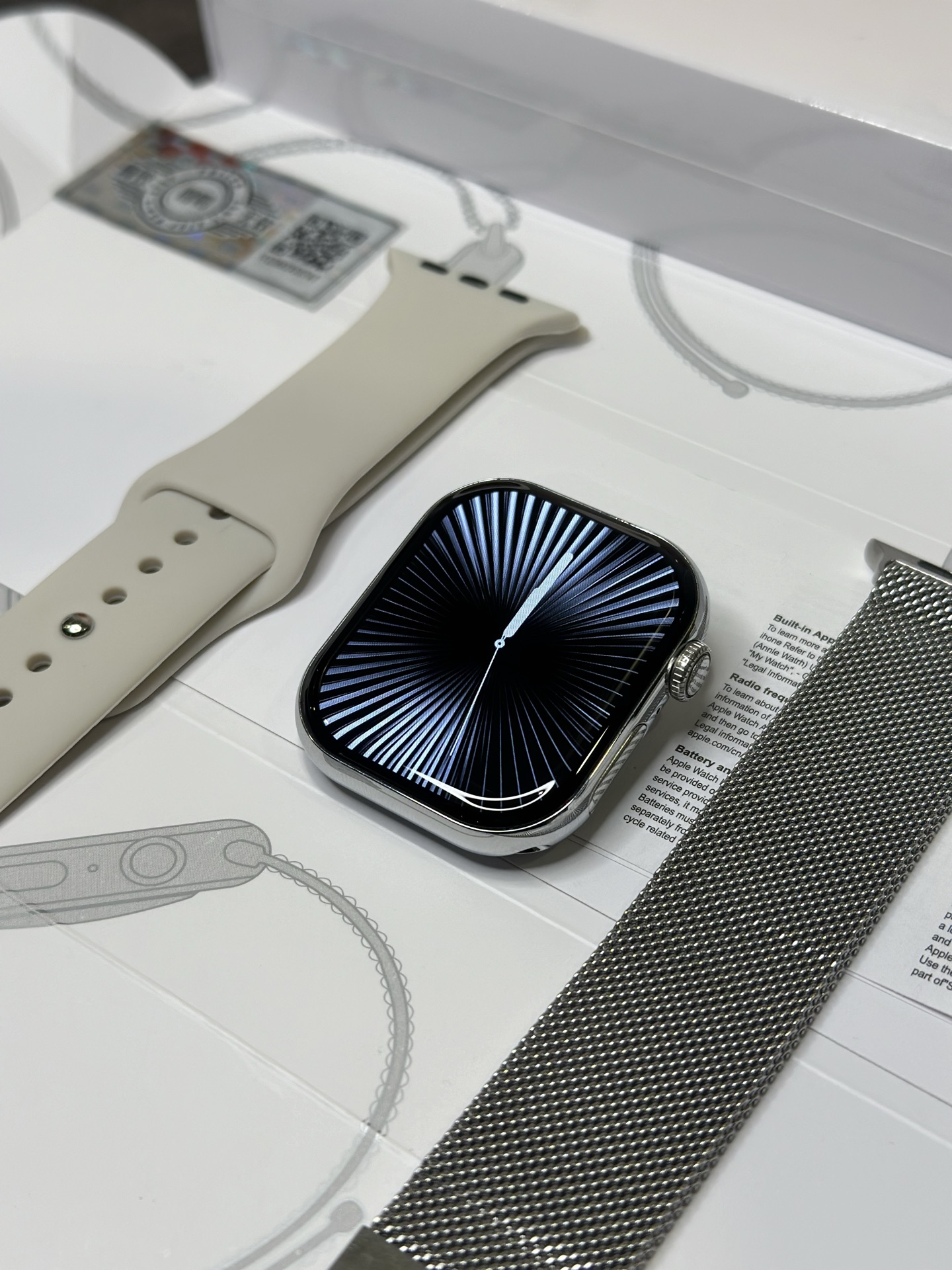 Apple Watch Series 10 46mm Titanium 1:1 Replica Smartwatch (Snake-Year Edition, Bright Silver) view